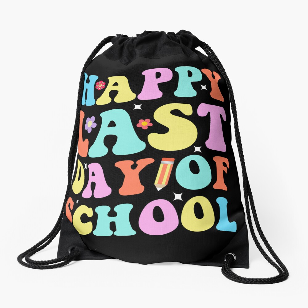 19 Last Day Of School Schools Out For Summer Teacher Student Drawstring Bag DSB724