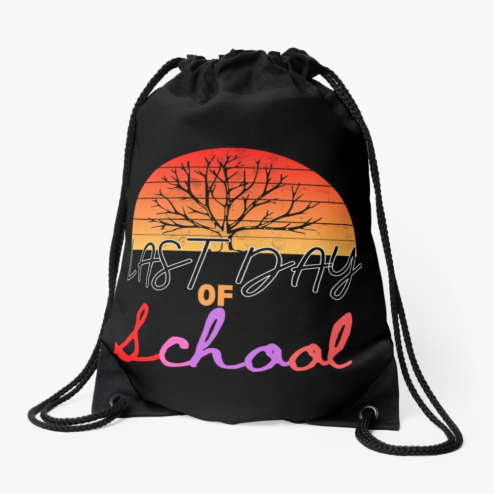 Last Day Of School Teachers Summer With Pig Sunglasses Drawstring Bag DSB597