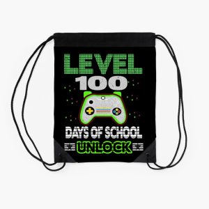 Leopard Rainbow 100 Days Of School Cute 100 Days Gift For Teacher Drawstring Bag DSB776 2