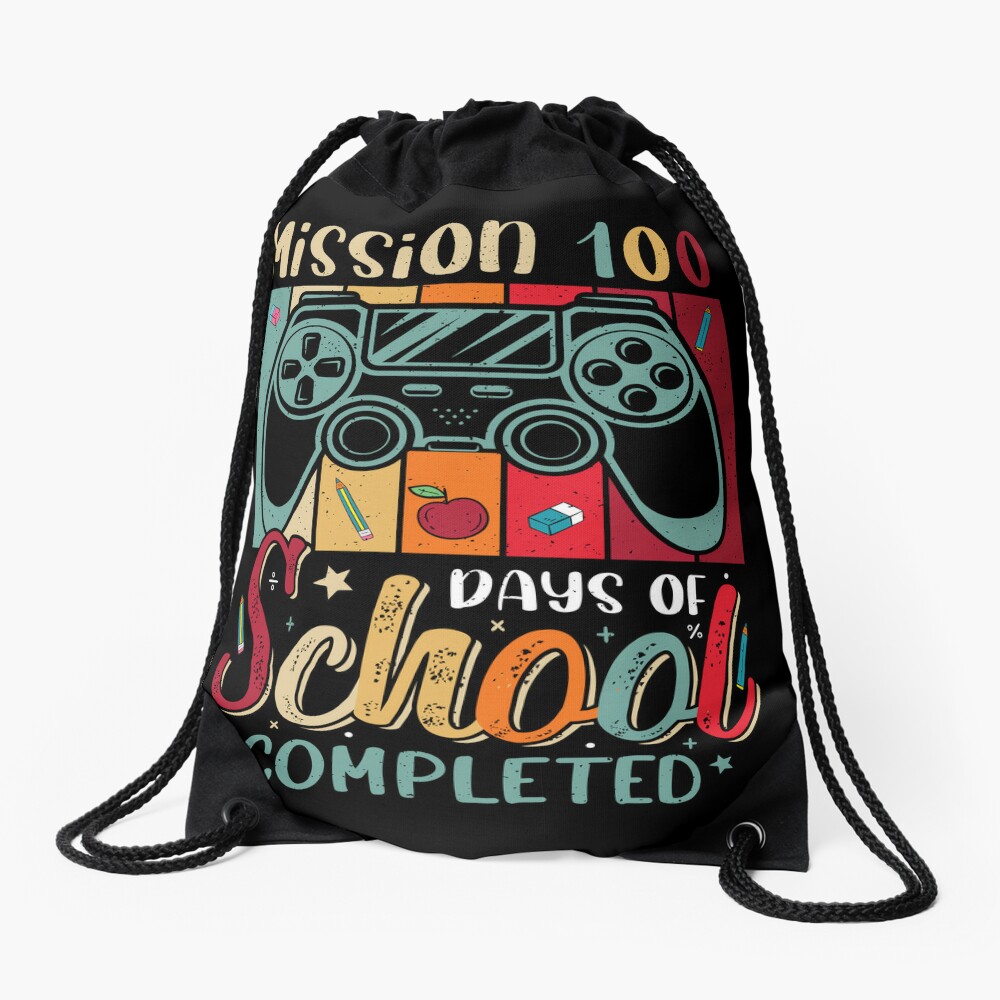 Leopard Rainbow 100 Days Of School Cute 100 Days Gift For Teacher Drawstring Bag DSB782