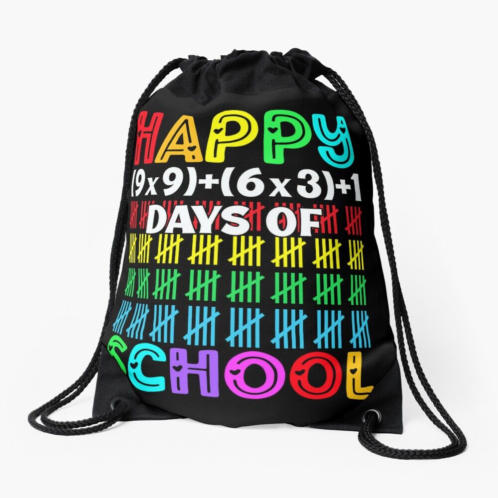 Leopard Rainbow 100 Days Of School Cute 100 Days Gift For Teacher Drawstring Bag DSB806