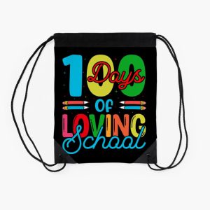 Leopard Rainbow 100 Days Of School Cute 100 Days Gift For Teacher Drawstring Bag DSB811 2 Leopard Rainbow 100 Days Of School Cute 100 Days Gift For Teacher Drawstring Bag DSB811 2