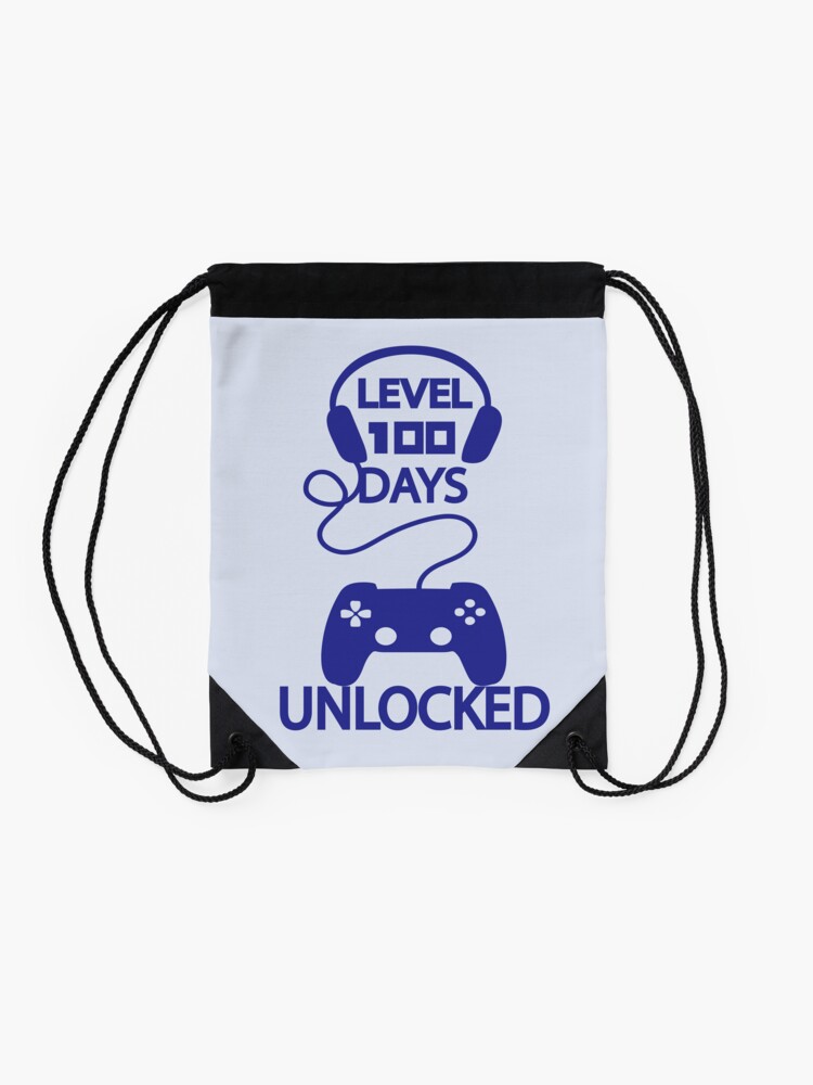 Level-100-Day-Of-School-Unlocked-100-Day-Of-School-Boys-Drawstring-Bag-DSB1138-2 Level 100 Day Of School Unlocked 100 Day Of School Boys Drawstring Bag DSB1138 2