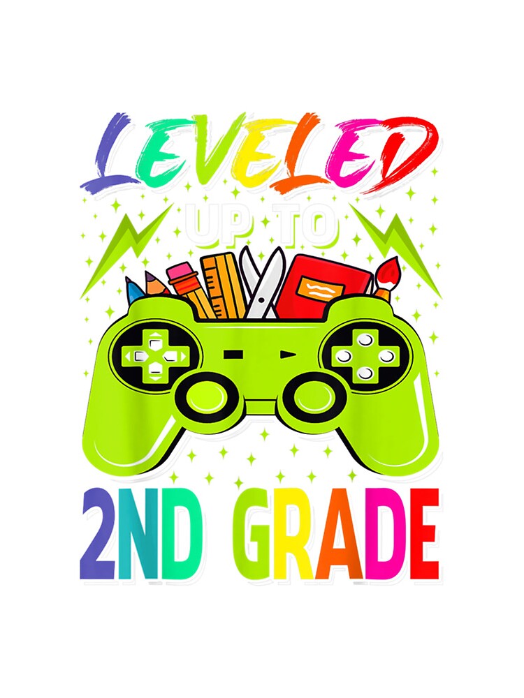 Leveled Up To 2Nd Grade Gamer Back To School First Day Boys Drawstring Bag DSB240 1