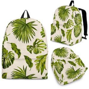 Light Tropical Leaf Pattern Print Back To School Backpack BP712