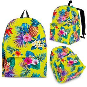 Lime Hawaiian Pineapple Pattern Print Back To School Backpack BP710