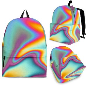 Liquid Holographic Trippy Print Back To School Backpack BP709