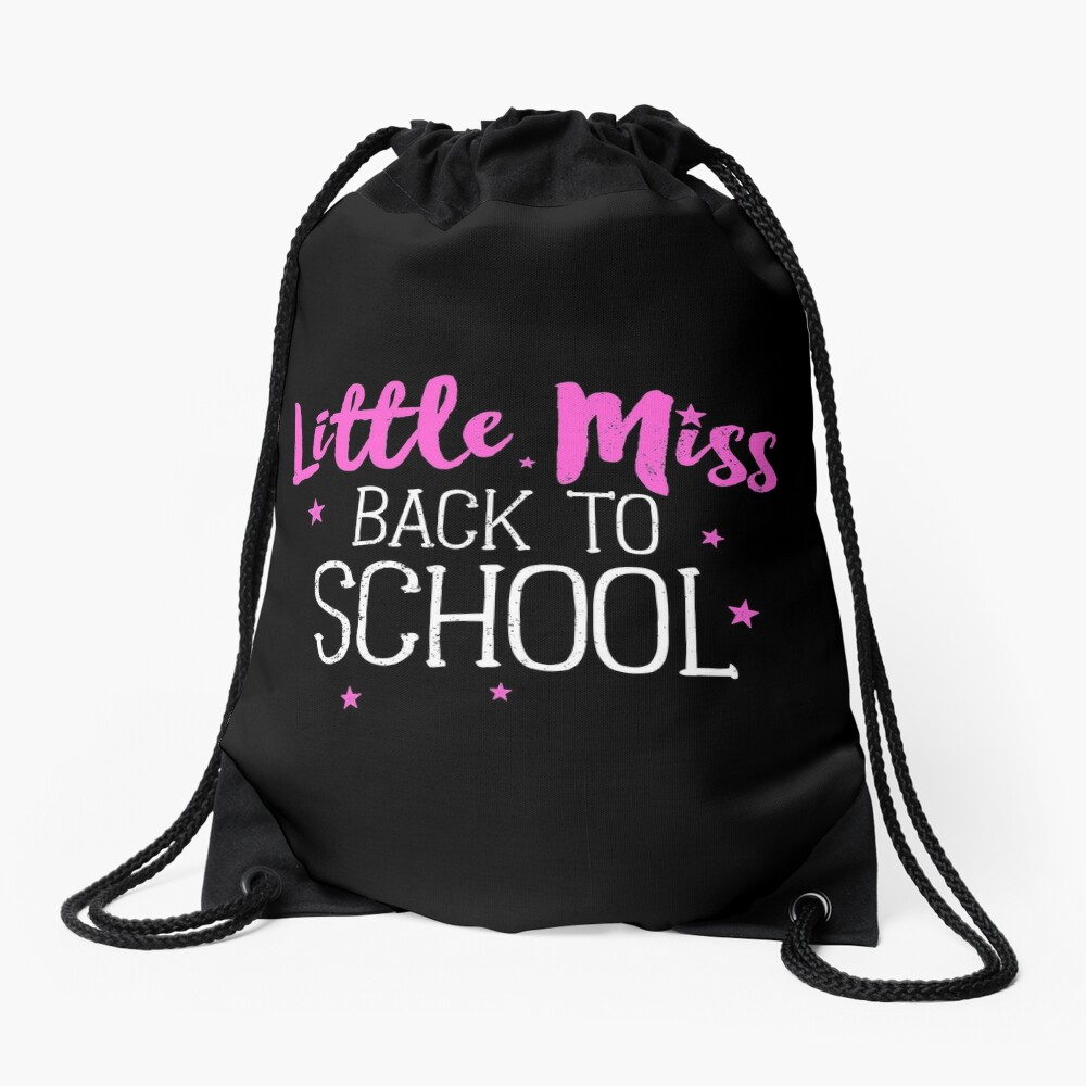 Little Miss Back To School Pink First Day Drawstring Bag DSB1090