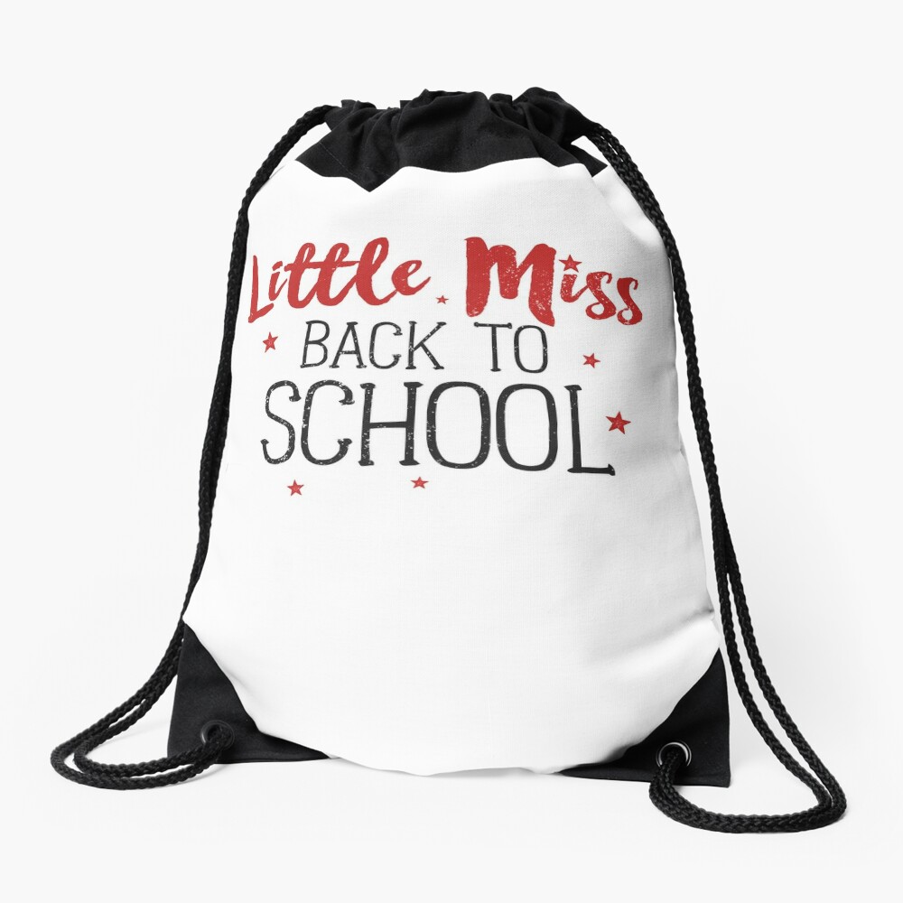 Little Miss Back To School Pink First Day Drawstring Bag DSB1103