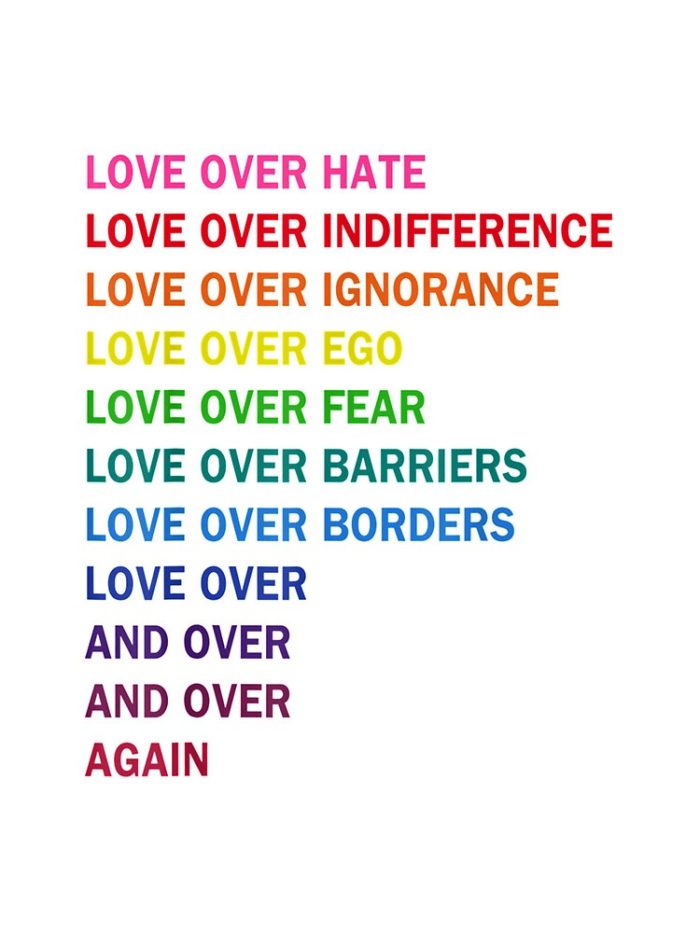 Love Over Hate Love Over Indifference Lgb Drawstring Bag DSB346 1