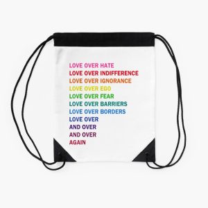 Love Over Hate Love Over Indifference Lgb Drawstring Bag DSB346 2