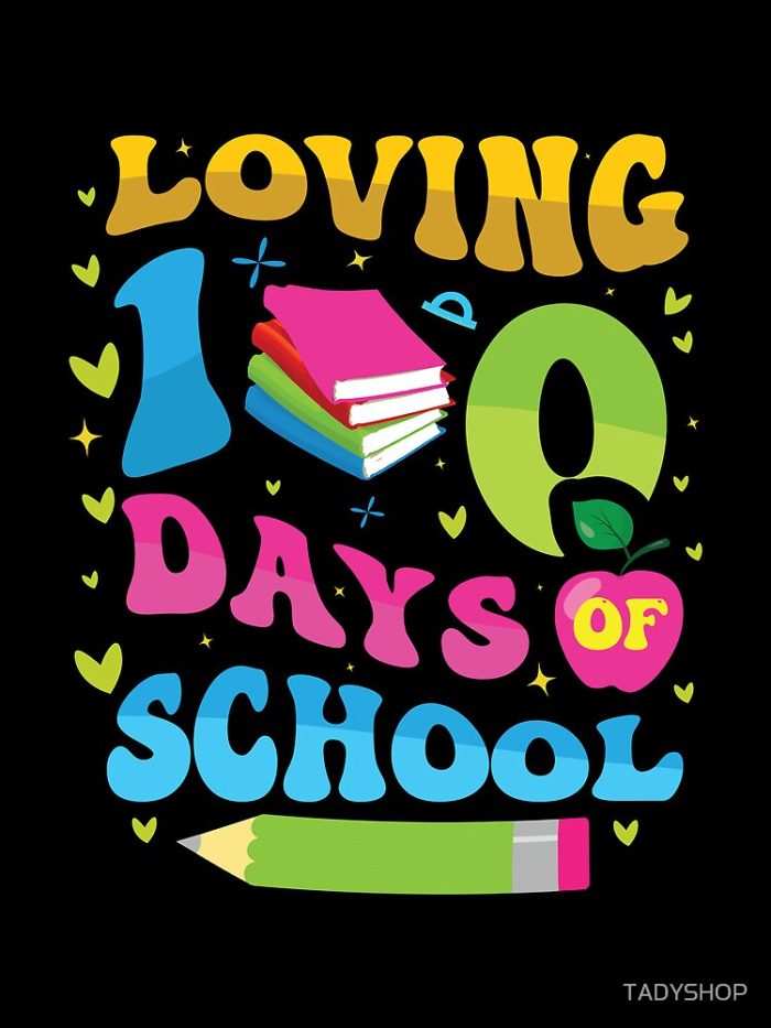 Loving 100 Days Of School Drawstring Bag DSB1475 1