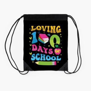 Loving 100 Days Of School Drawstring Bag DSB1475 2