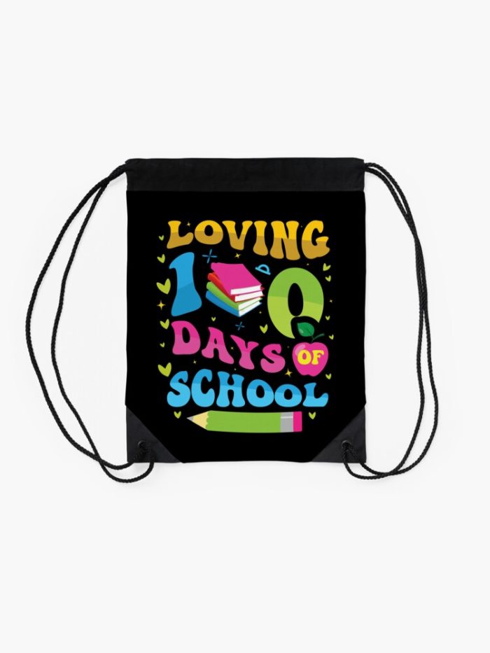 Loving 100 Days Of School Drawstring Bag DSB1475 2