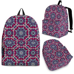 Magenta Mandala Bohemian Pattern Print Back To School Backpack BP707