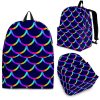 Mermaid Scales Pattern Print Back To School Backpack BP701