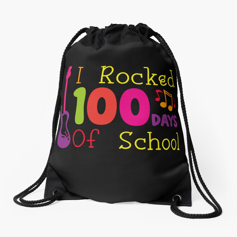 7 My Little Stars Are 100 Days Brighter 100 Magical Days Of School And Lovin It Unicorn Rainbow Drawstring Bag DSB630