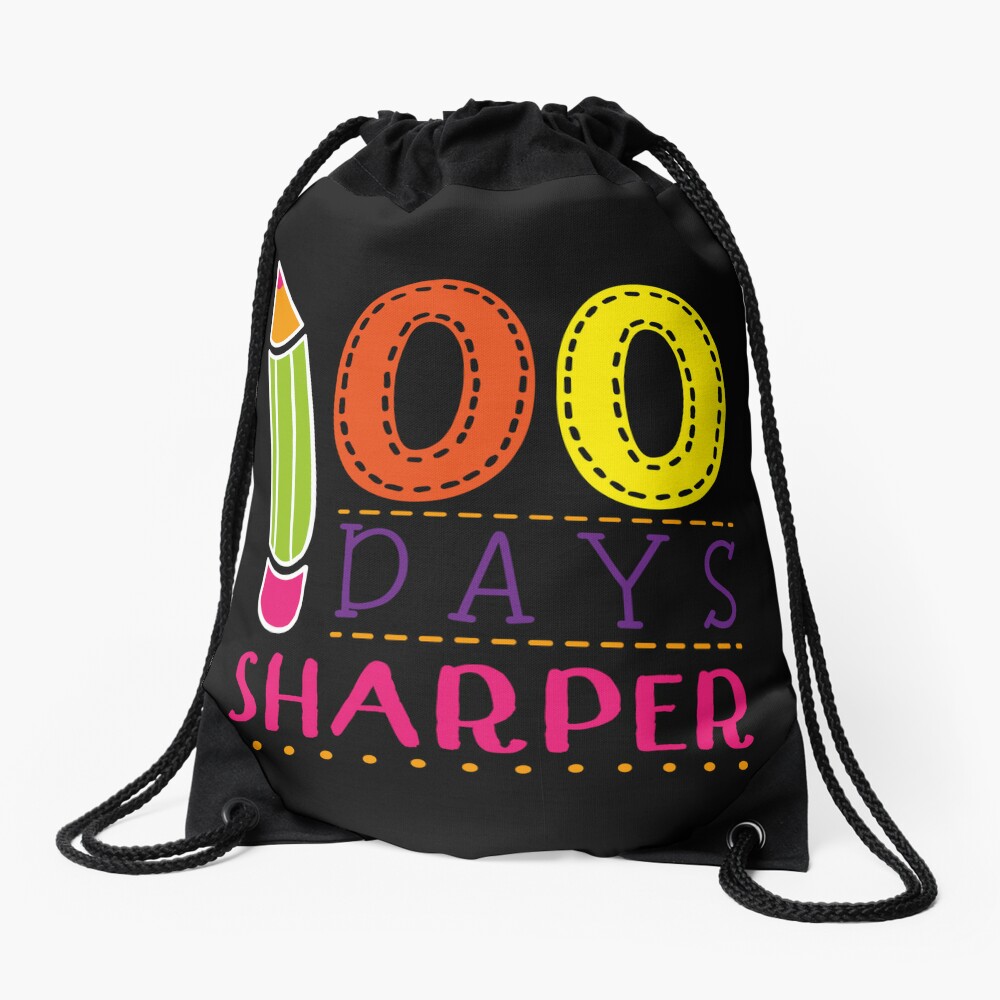 My Little Stars Are 100 Days Brighter 100 Magical Days Of School And Lovin It Unicorn Rainbow Drawstring Bag DSB678