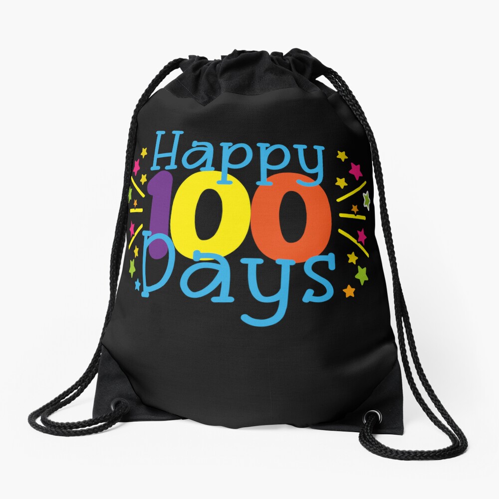 My Little Stars Are 100 Days Brighter 100 Magical Days Of School And Lovin It Unicorn Rainbow Drawstring Bag DSB679