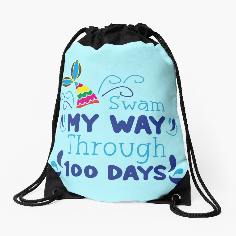 My Little Stars Are 100 Days Brighter 100 Magical Days Of School And Lovin It Unicorn Rainbow Drawstring Bag DSB702