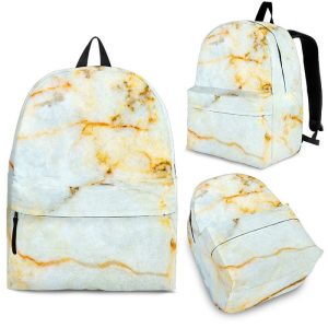 Natural Gold Marble Print Back To School Backpack BP191