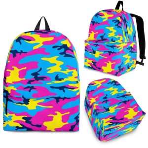 Neon Camouflage Print Back To School Backpack BP380