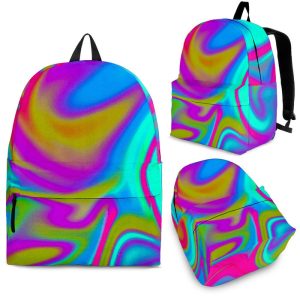 Neon Psychedelic Trippy Print Back To School Backpack BP689