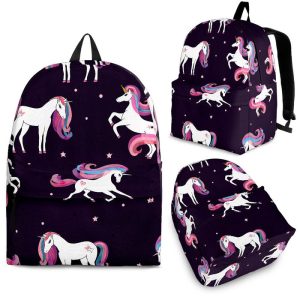 Night Girly Unicorn Pattern Print Back To School Backpack BP684