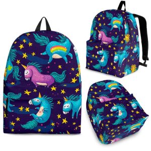 Night Star Unicorn Pattern Print Back To School Backpack BP683
