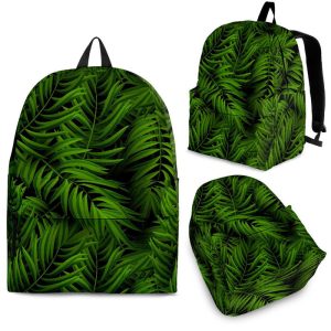 Night Tropical Palm Leaf Pattern Print Back To School Backpack BP681
