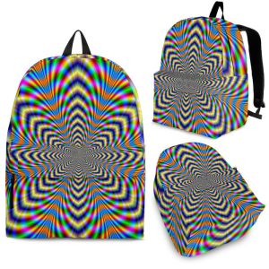 Octagonal Psychedelic Optical Illusion Back To School Backpack BP678