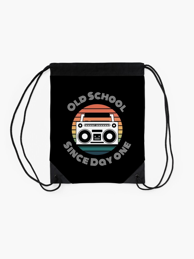 Old-School-Since-Day-One-Living-Legend-Boom-Box-Drawstring-Bag-DSB587-2 Old School Since Day One Living Legend Boom Box Drawstring Bag DSB587 2