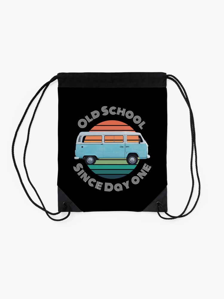 Old-School-Since-Day-One-Living-Legend-Campervan-Drawstring-Bag-DSB509-2 Old School Since Day One Living Legend Campervan Drawstring Bag DSB509 2
