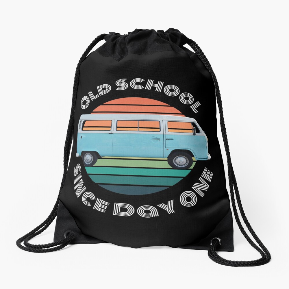 Old School Since Day One Living Legend Campervan Drawstring Bag DSB509