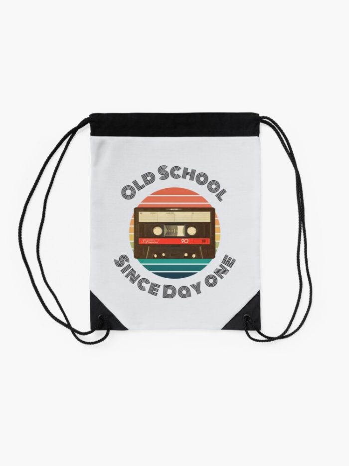 Old School Since Day One Living Legend Cassette Drawstring Bag DSB461 2