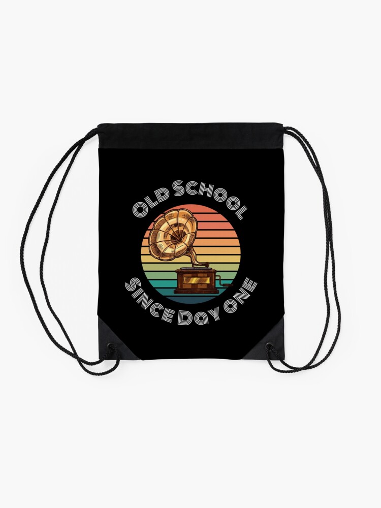 Old-School-Since-Day-One-Living-Legend-Gramophone-Drawstring-Bag-DSB547-2 Old School Since Day One Living Legend Gramophone Drawstring Bag DSB547 2