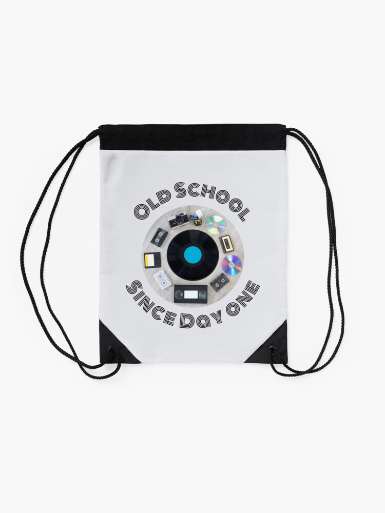 Old-School-Since-Day-One-Living-Legend-Retro-Classics-Drawstring-Bag-DSB501-2 Old School Since Day One Living Legend Retro Classics Drawstring Bag DSB501 2