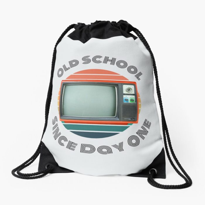 Old School Since Day One Living Legend Television Drawstring Bag DSB459