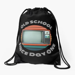 Old School Since Day One Living Legend Television Drawstring Bag DSB462