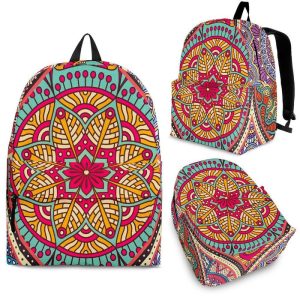Oval Bohemian Mandala Patchwork Print Back To School Backpack BP417