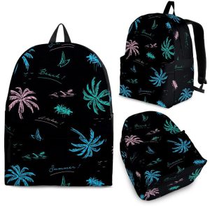 Palm Tree Summer Beach Pattern Print Back To School Backpack BP666