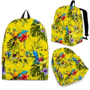 Parrot Tropical Pattern Print Back To School Backpack BP662