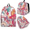 Pastel Bohemian Floral Pattern Print Back To School Backpack BP429