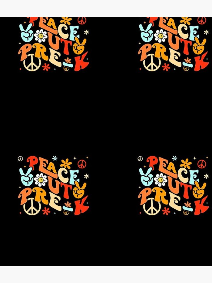 Peace Out Pre K Shirt For Pre K Teacher Student Backpack PBP449 1