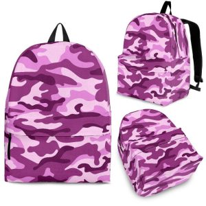 Pink Camouflage Print Back To School Backpack BP363
