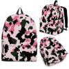 Pink Green And Black Camouflage Print Back To School Backpack BP362