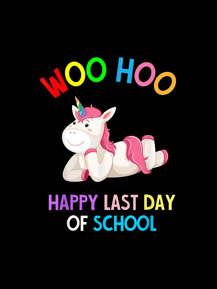Pink-Unicorn-Woo-Hoo-Happy-Last-Day-Of-School-Girls-Drawstring-Bag-DSB1320-1 Pink Unicorn Woo Hoo Happy Last Day Of School Girls Drawstring Bag DSB1320 1