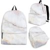 Pink White Grey Marble Print Back To School Backpack BP629