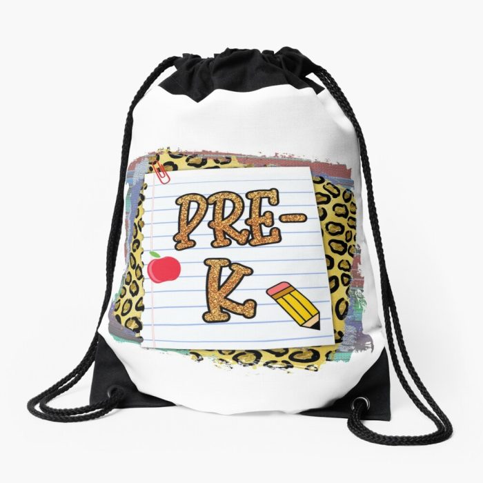 Pre K Happy First Day Of School Back To School Drawstring Bag DSB349