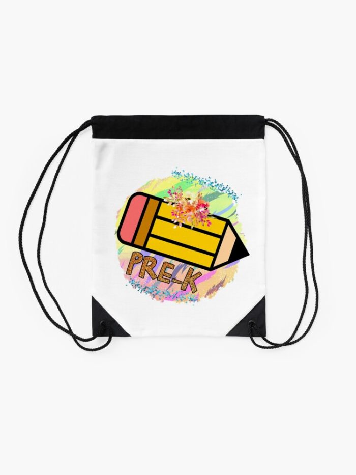 Pre K Happy First Day Of School Back To School Drawstring Bag DSB371 2